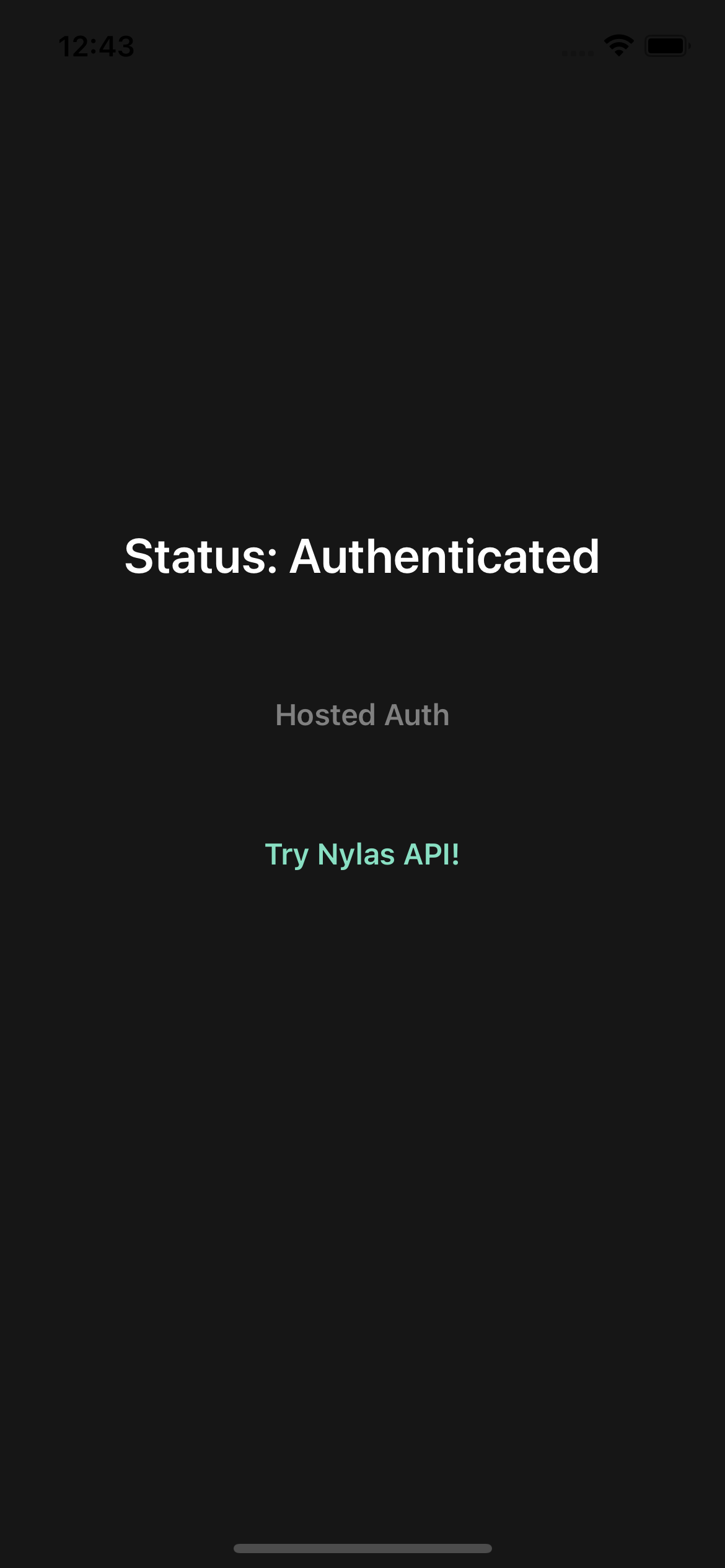 iOS App in authenticated state