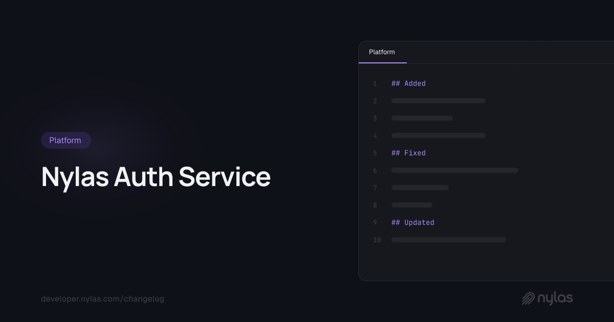 Nylas Auth Service | Docs
