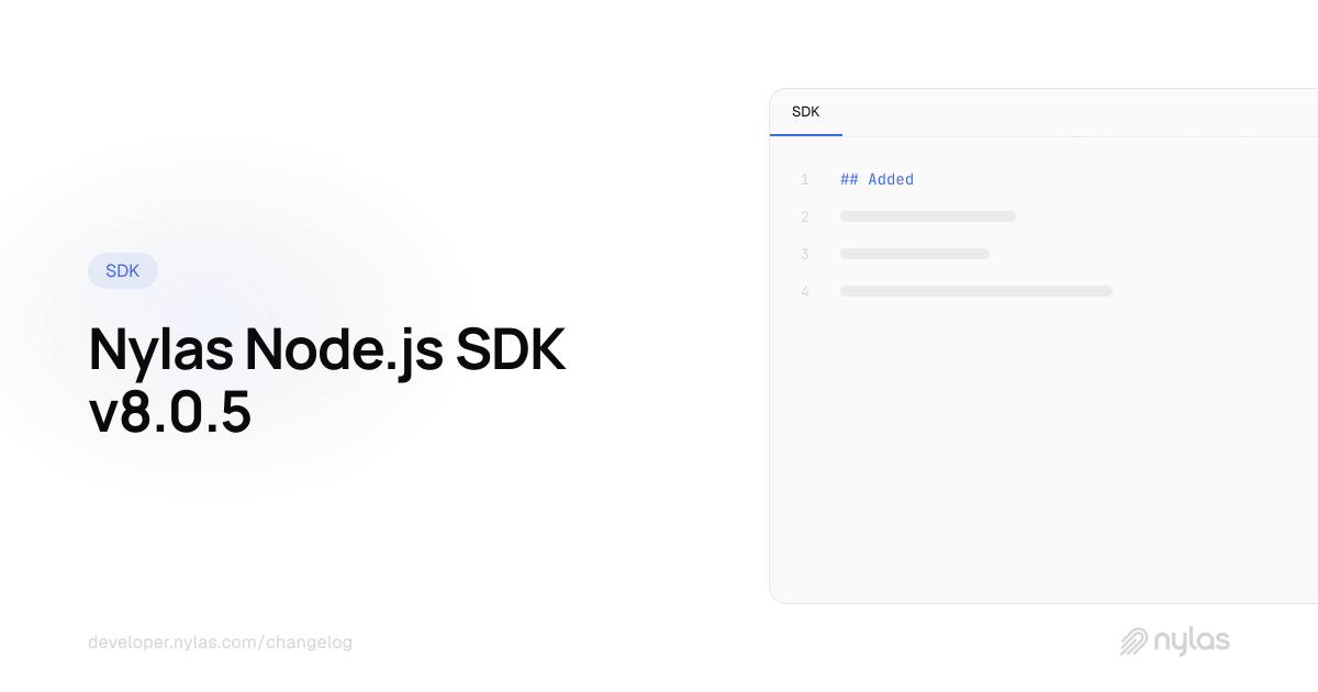 Node.js SDK v8.0.5