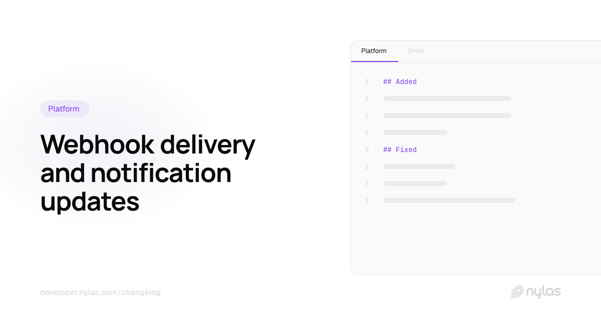 Webhook and notification updates