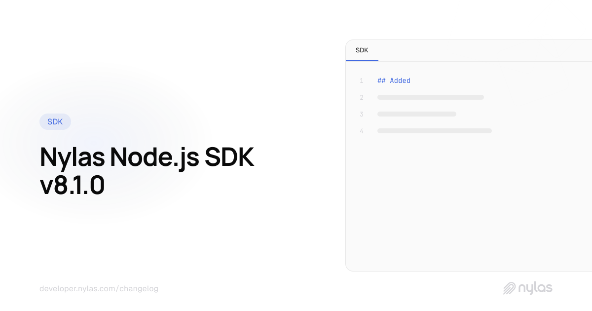 Node.js SDK v8.1.0