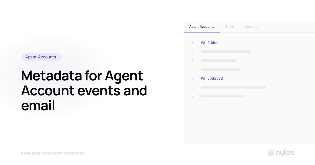 Agent Account metadata