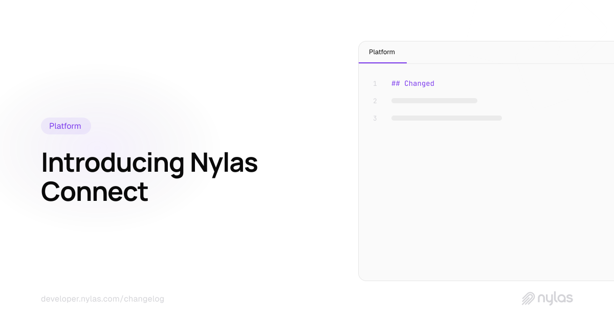 Introducing Nylas Connect