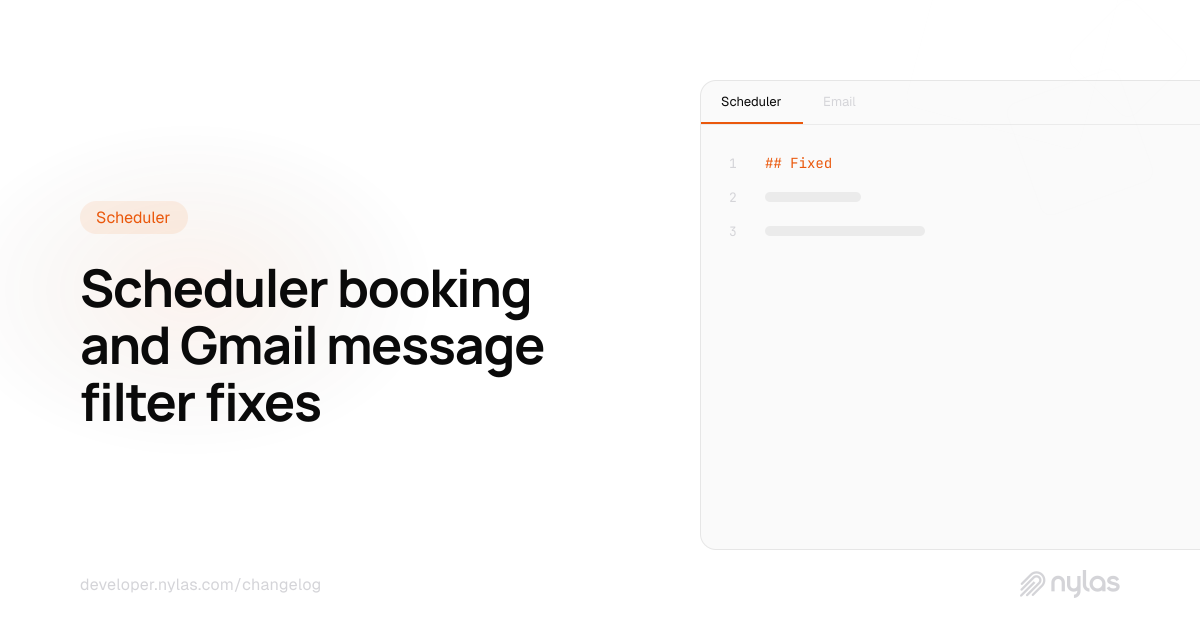Scheduler & Gmail filter fixes