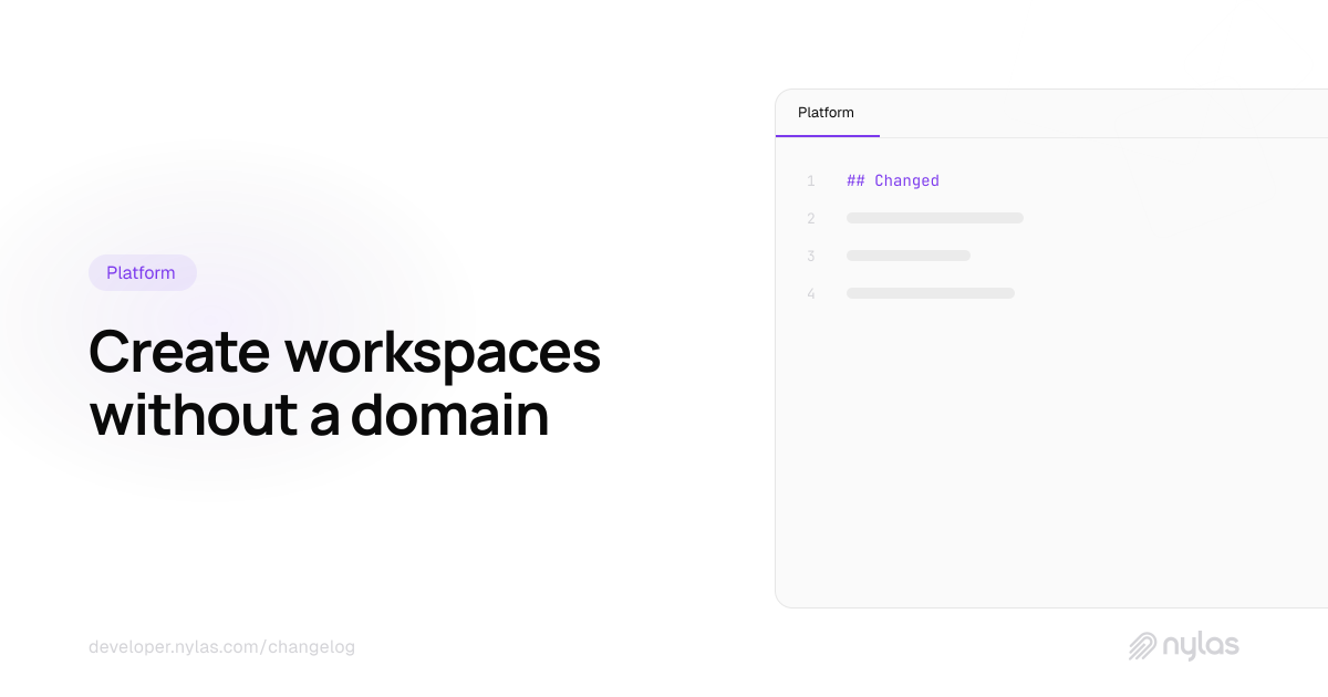 Workspaces without a domain