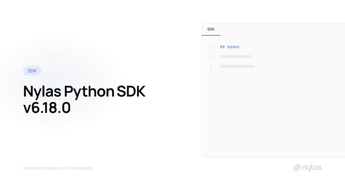 Python SDK v6.18.0