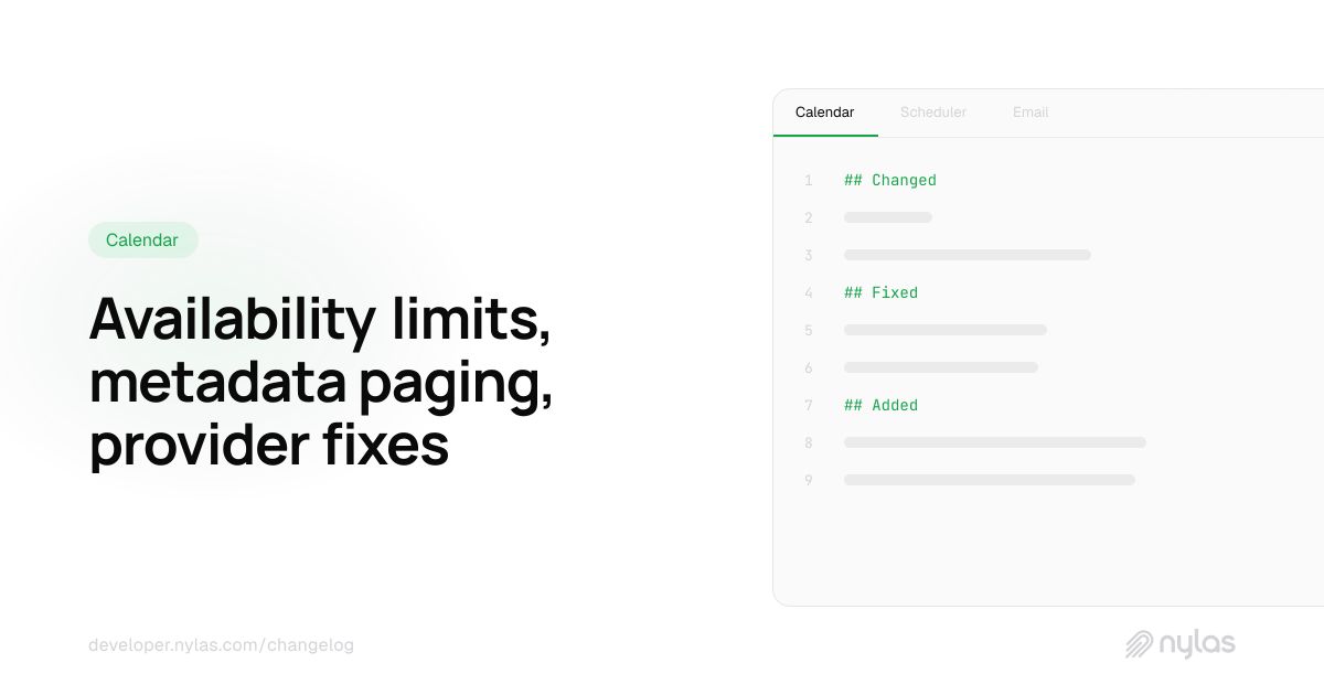 Availability, metadata & provider fixes