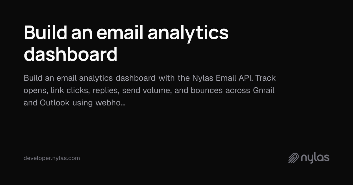 Build an email analytics dashboard | Docs