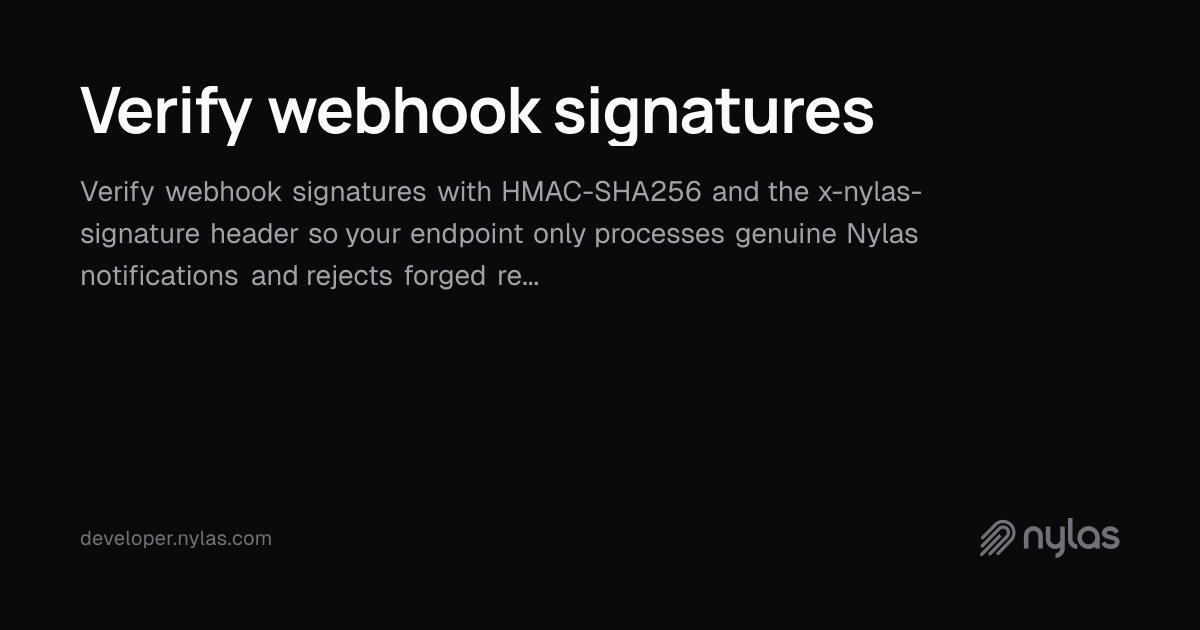 Verify webhook signatures | Docs