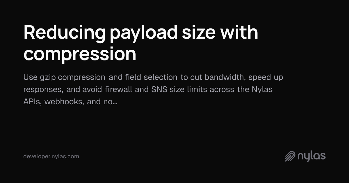 Reducing payload size with compression | Docs