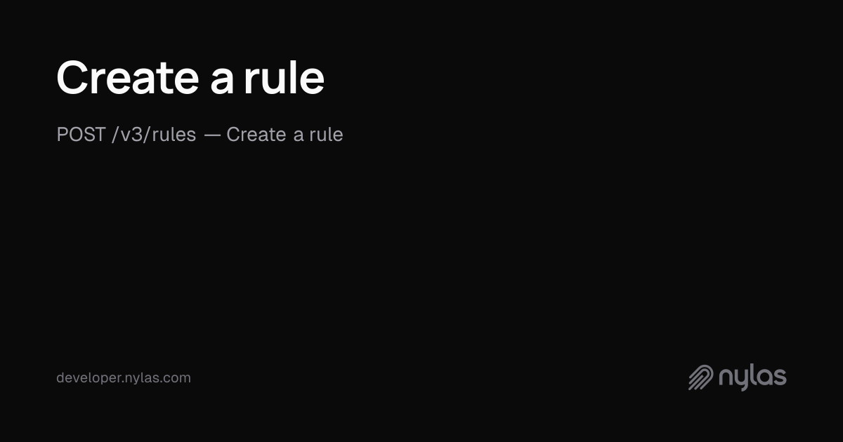 Html Build Rule Create a rule - Rules - API Reference | Docs