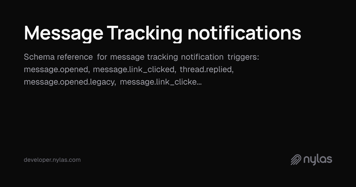 Message Tracking notifications | Docs