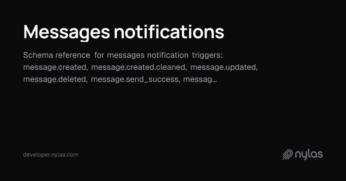 Messages notifications | Docs