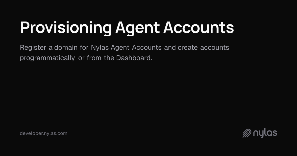 Provisioning Agent Accounts | Docs