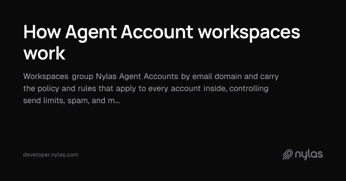 How Agent Account workspaces work | Docs