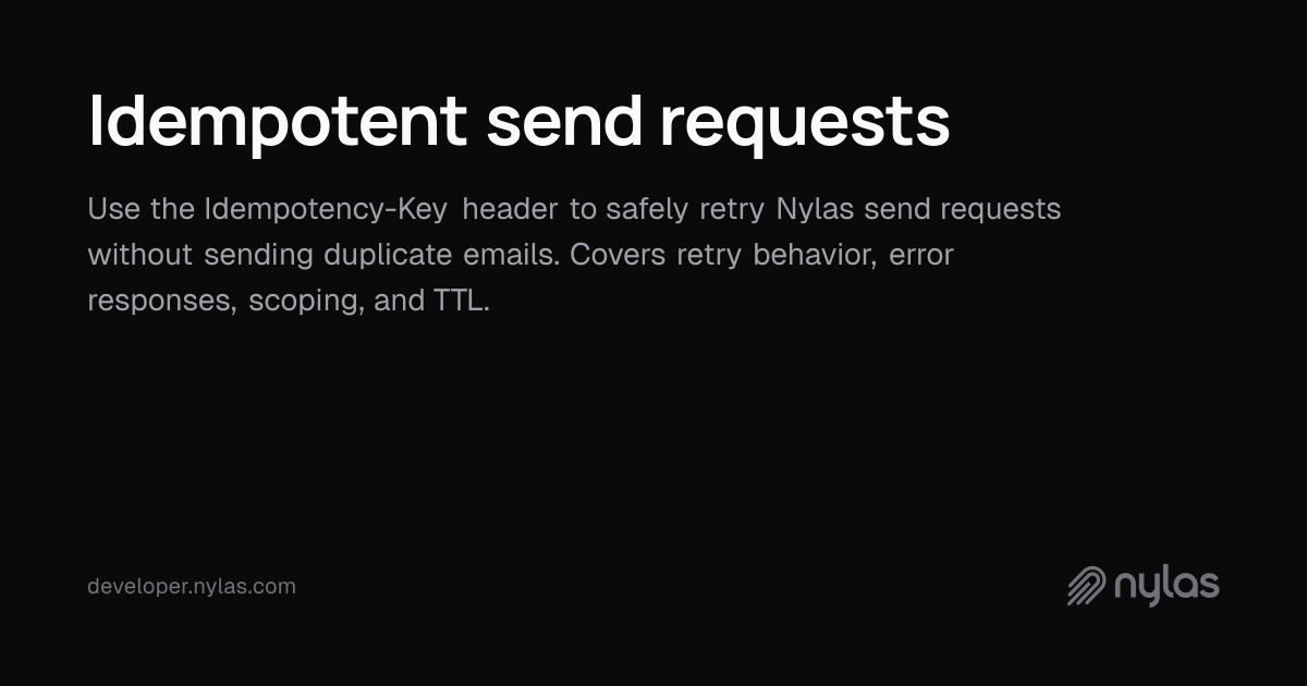 Idempotent send requests | Docs