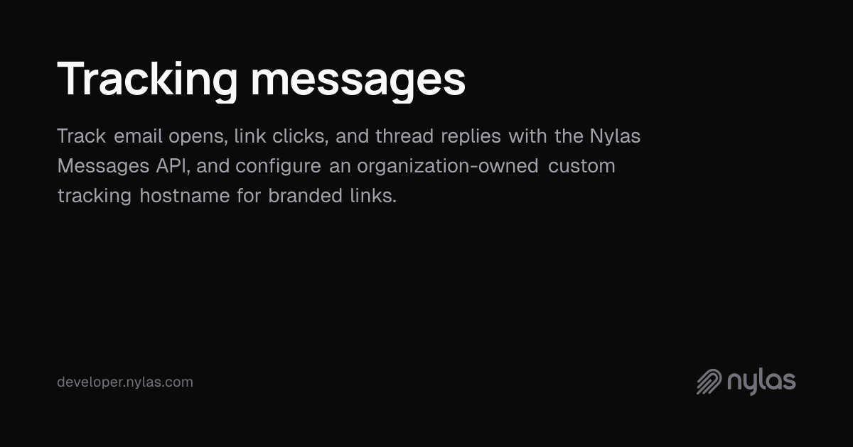 Tracking messages | Docs