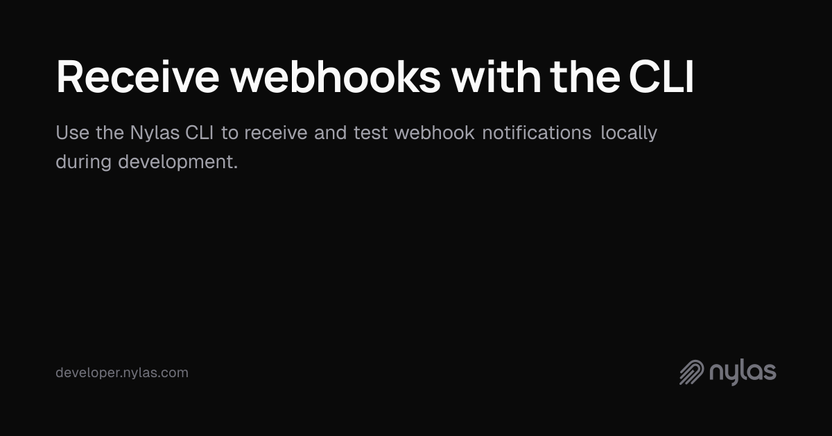 Receive webhooks with the CLI | Docs