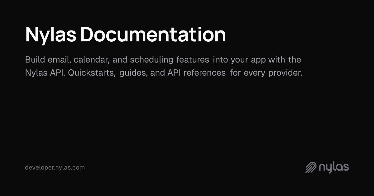 Nylas Documentation | Docs
